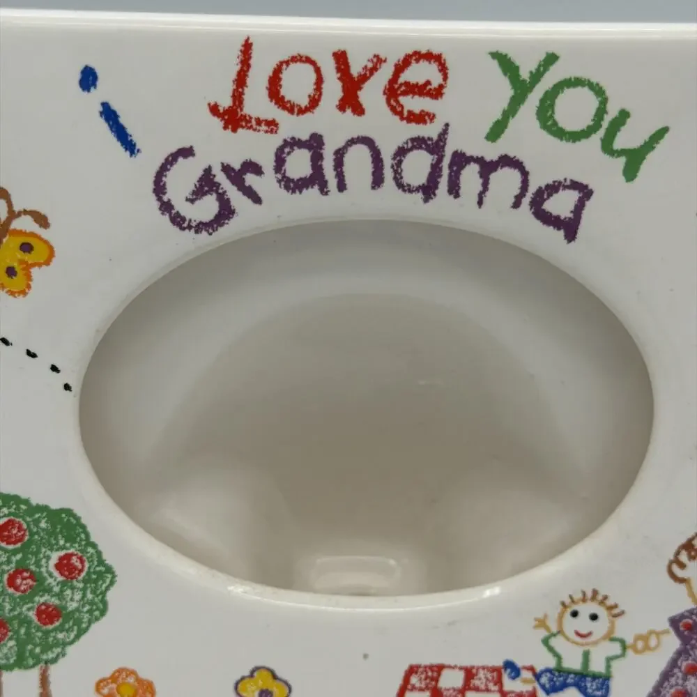 Vintage 90s I Love My Grandma and Grandpa Ceramic Picture Frame Russ 6